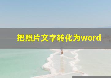 把照片文字转化为word