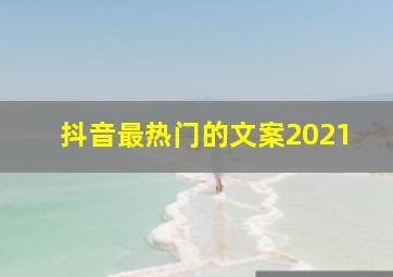 抖音最热门的文案2021