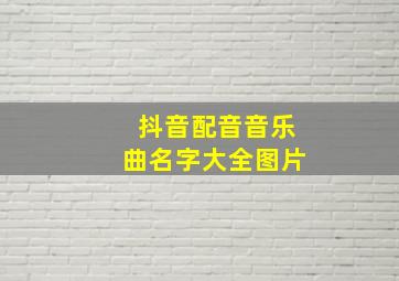 抖音配音音乐曲名字大全图片