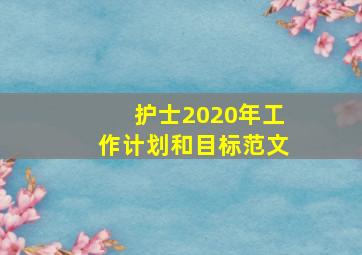 护士2020年工作计划和目标范文