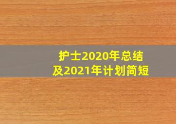 护士2020年总结及2021年计划简短