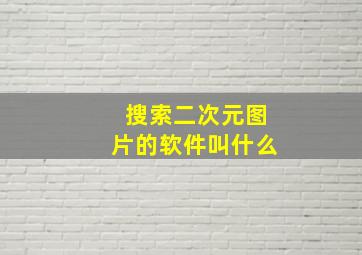 搜索二次元图片的软件叫什么