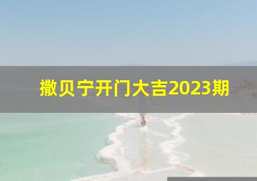 撒贝宁开门大吉2023期