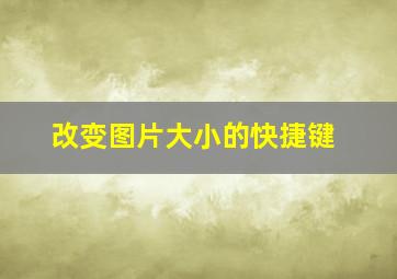 改变图片大小的快捷键