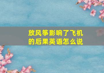 放风筝影响了飞机的后果英语怎么说