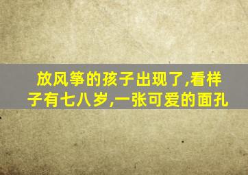 放风筝的孩子出现了,看样子有七八岁,一张可爱的面孔