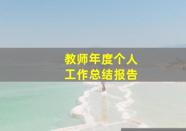 教师年度个人工作总结报告