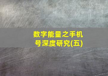 数字能量之手机号深度研究(五)