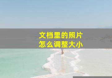 文档里的照片怎么调整大小