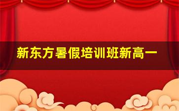 新东方暑假培训班新高一