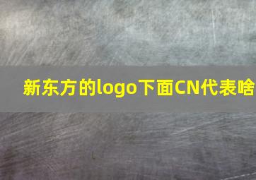 新东方的logo下面CN代表啥