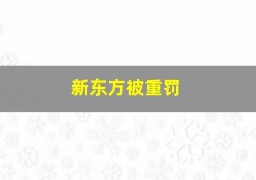 新东方被重罚