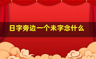 日字旁边一个未字念什么