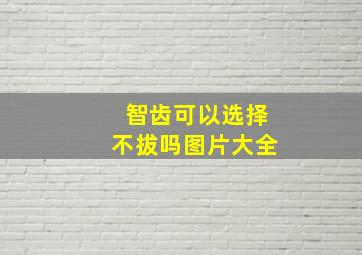 智齿可以选择不拔吗图片大全