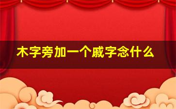 木字旁加一个戚字念什么