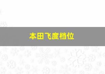 本田飞度档位