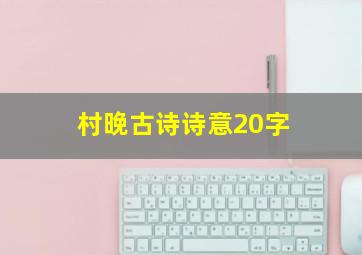 村晚古诗诗意20字