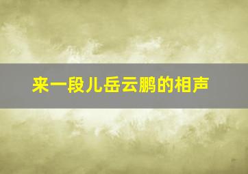 来一段儿岳云鹏的相声