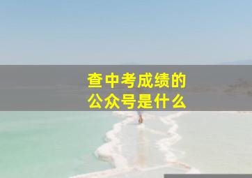 查中考成绩的公众号是什么