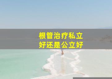 根管治疗私立好还是公立好