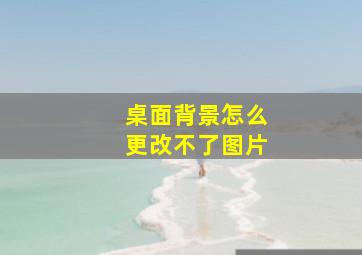 桌面背景怎么更改不了图片