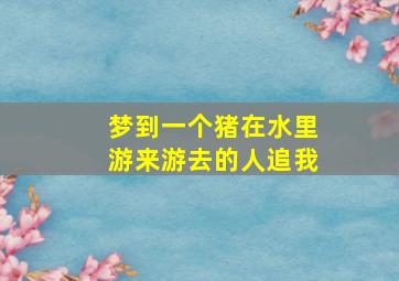 梦到一个猪在水里游来游去的人追我