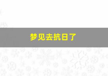 梦见去抗日了