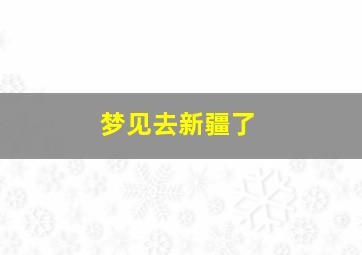 梦见去新疆了