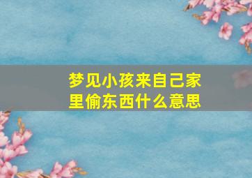 梦见小孩来自己家里偷东西什么意思