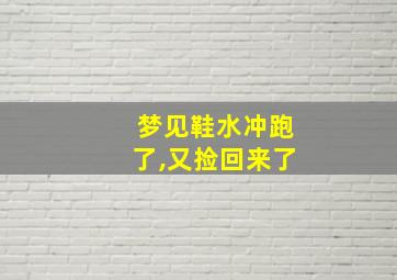 梦见鞋水冲跑了,又捡回来了