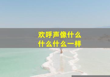 欢呼声像什么什么什么一样