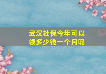 武汉社保今年可以领多少钱一个月呢