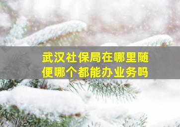 武汉社保局在哪里随便哪个都能办业务吗