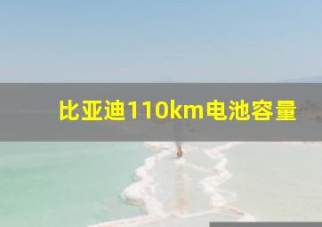 比亚迪110km电池容量