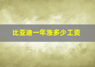 比亚迪一年涨多少工资