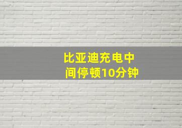 比亚迪充电中间停顿10分钟