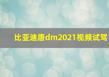 比亚迪唐dm2021视频试驾