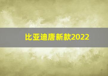 比亚迪唐新款2022