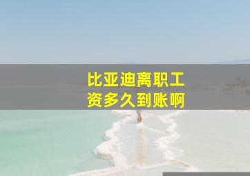 比亚迪离职工资多久到账啊