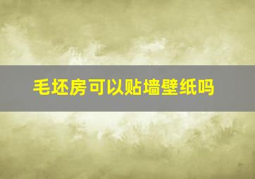 毛坯房可以贴墙壁纸吗