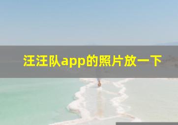 汪汪队app的照片放一下