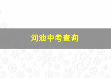 河池中考查询