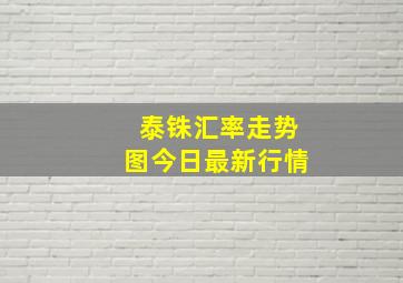 泰铢汇率走势图今日最新行情