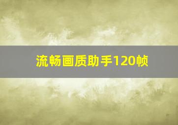 流畅画质助手120帧