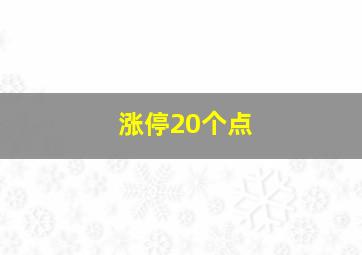 涨停20个点