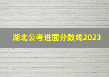 湖北公考进面分数线2023