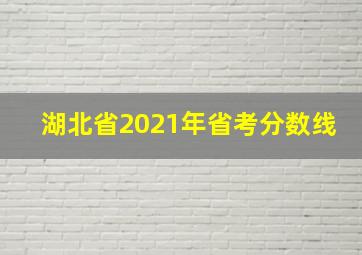 湖北省2021年省考分数线