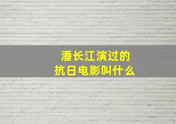 潘长江演过的抗日电影叫什么