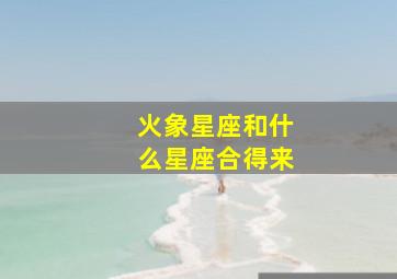 火象星座和什么星座合得来