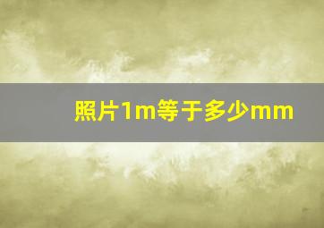 照片1m等于多少mm